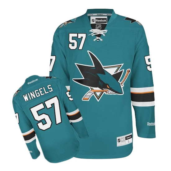 Tommy Wingels San Jose Sharks Teal Authentic Home Reebok Jersey - Green
