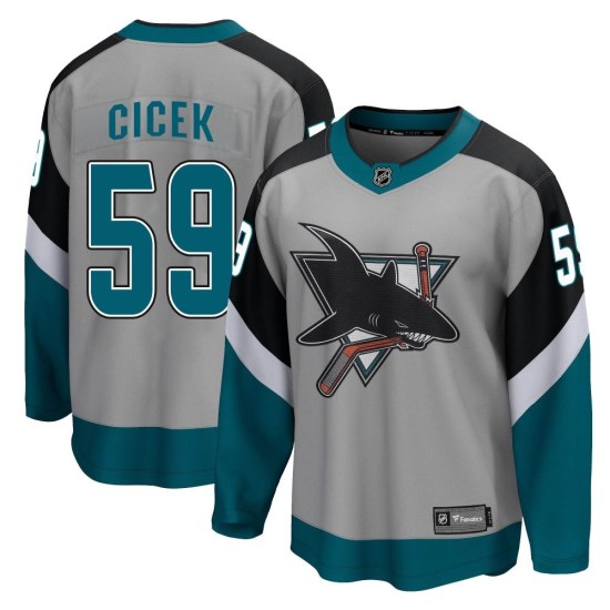 Nick Cicek San Jose Sharks Youth Breakaway 2020/21 Special Edition Fanatics Branded Jersey - Gray