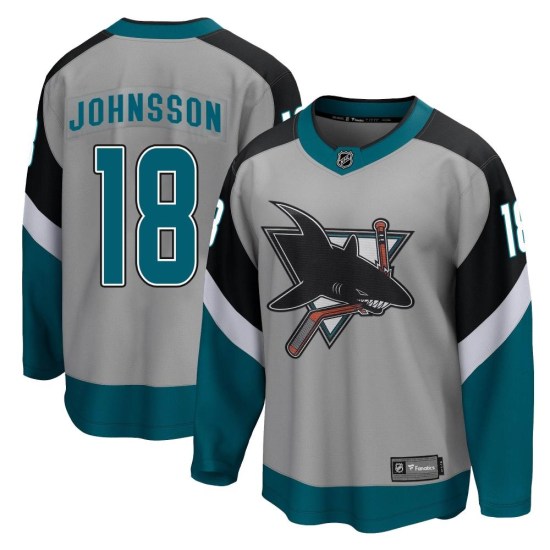 Andreas Johnsson San Jose Sharks Youth Breakaway 2020/21 Special Edition Fanatics Branded Jersey - Gray