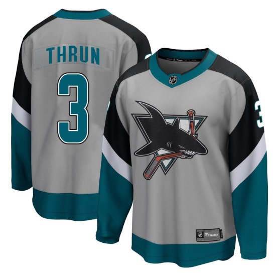 Henry Thrun San Jose Sharks Youth Breakaway 2020/21 Special Edition Fanatics Branded Jersey - Gray