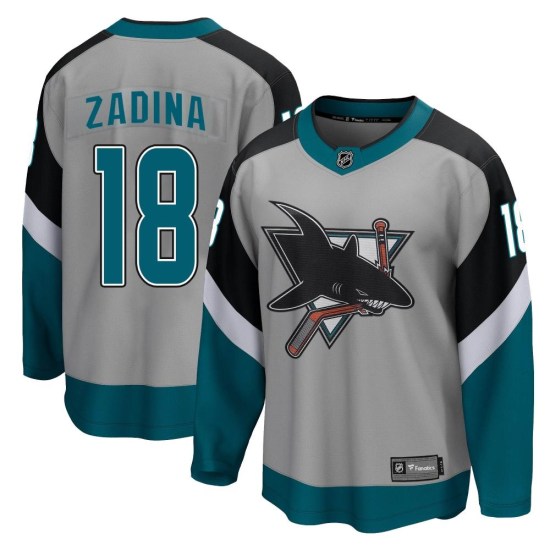Filip Zadina San Jose Sharks Youth Breakaway 2020/21 Special Edition Fanatics Branded Jersey - Gray