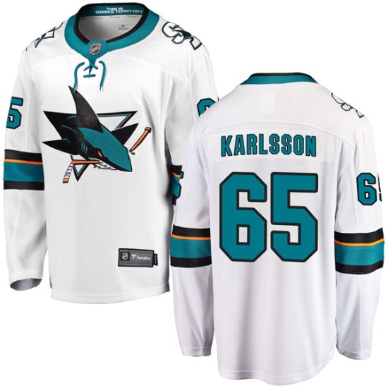 Erik Karlsson San Jose Sharks Breakaway Away Fanatics Branded Jersey - White