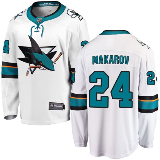 Sergei Makarov San Jose Sharks Breakaway Away Fanatics Branded Jersey - White