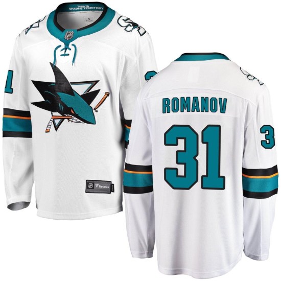 Georgi Romanov San Jose Sharks Breakaway Away Fanatics Branded Jersey - White