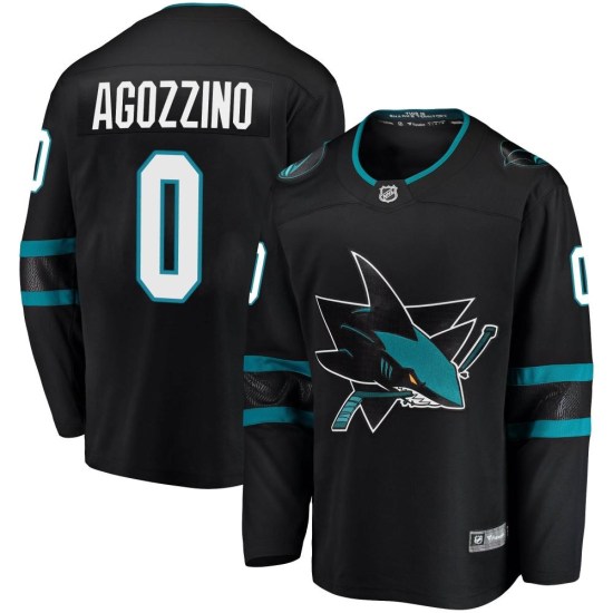 Andrew Agozzino San Jose Sharks Youth Breakaway Alternate Fanatics Branded Jersey - Black