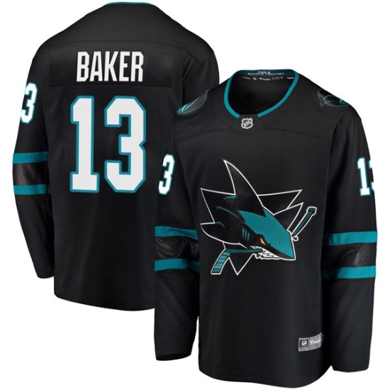 Jamie Baker San Jose Sharks Youth Breakaway Alternate Fanatics Branded Jersey - Black
