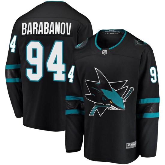 Alexander Barabanov San Jose Sharks Youth Breakaway Alternate Fanatics Branded Jersey - Black