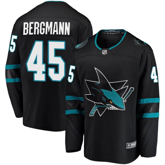 Lean Bergmann San Jose Sharks Youth Breakaway Alternate Fanatics Branded Jersey - Black
