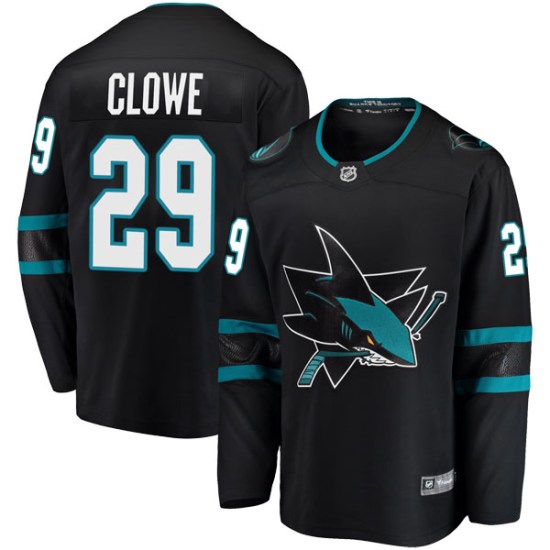 Ryane Clowe San Jose Sharks Youth Breakaway Alternate Fanatics Branded Jersey - Black
