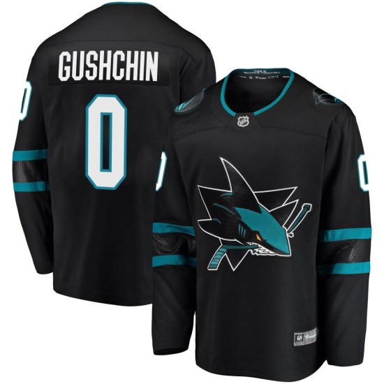 Danil Gushchin San Jose Sharks Youth Breakaway Alternate Fanatics Branded Jersey - Black