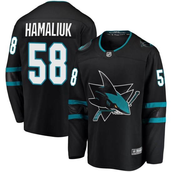 Dillon Hamaliuk San Jose Sharks Youth Breakaway Alternate Fanatics Branded Jersey - Black