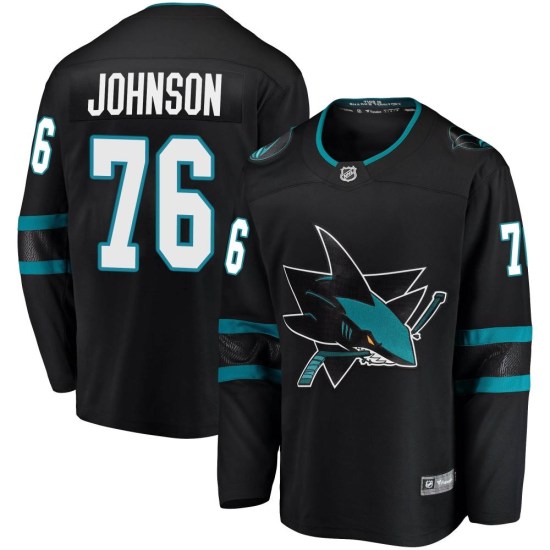 Luke Johnson San Jose Sharks Youth Breakaway Alternate Fanatics Branded Jersey - Black