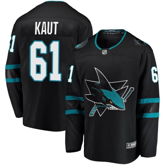 Martin Kaut San Jose Sharks Youth Breakaway Alternate Fanatics Branded Jersey - Black