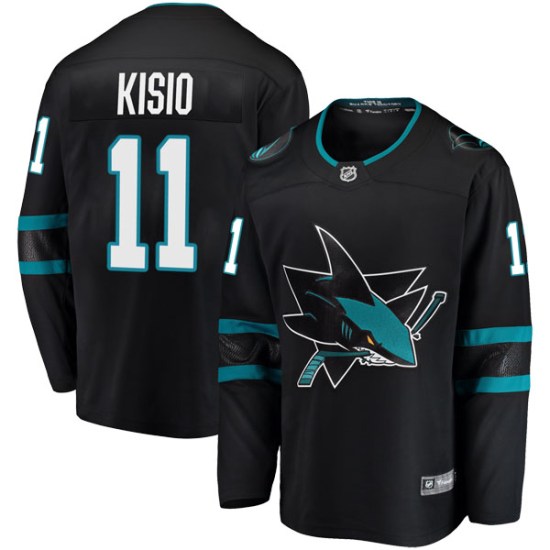 Kelly Kisio San Jose Sharks Youth Breakaway Alternate Fanatics Branded Jersey - Black