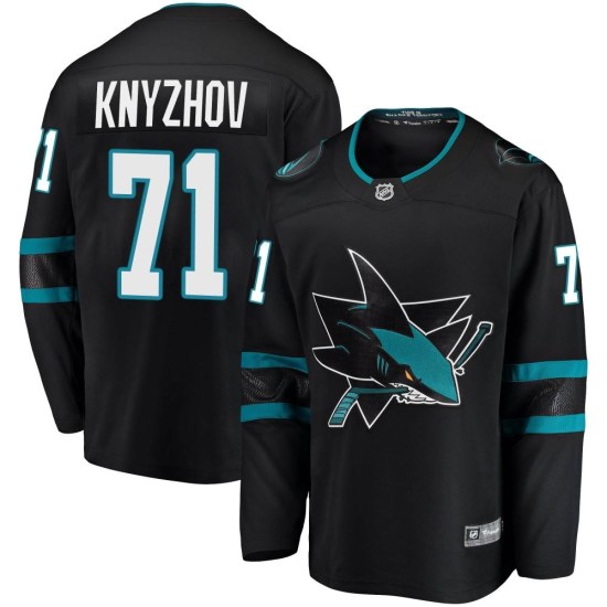 Nikolai Knyzhov San Jose Sharks Youth Breakaway Alternate Fanatics Branded Jersey - Black