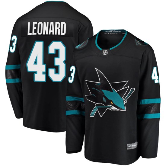 John Leonard San Jose Sharks Youth Breakaway Alternate Fanatics Branded Jersey - Black