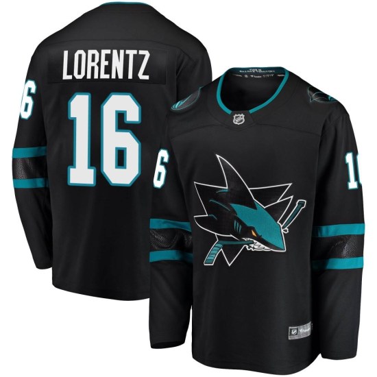 Steven Lorentz San Jose Sharks Youth Breakaway Alternate Fanatics Branded Jersey - Black