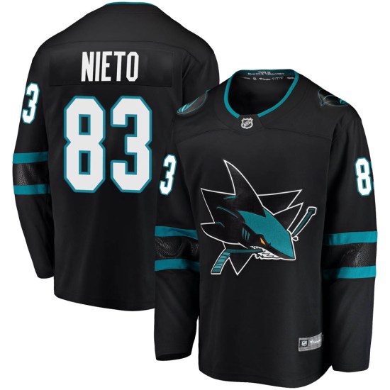 Matt Nieto San Jose Sharks Youth Breakaway Alternate Fanatics Branded Jersey - Black