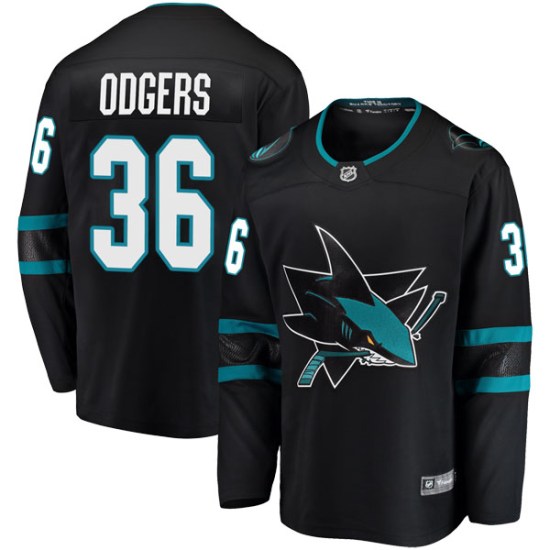 Jeff Odgers San Jose Sharks Youth Breakaway Alternate Fanatics Branded Jersey - Black