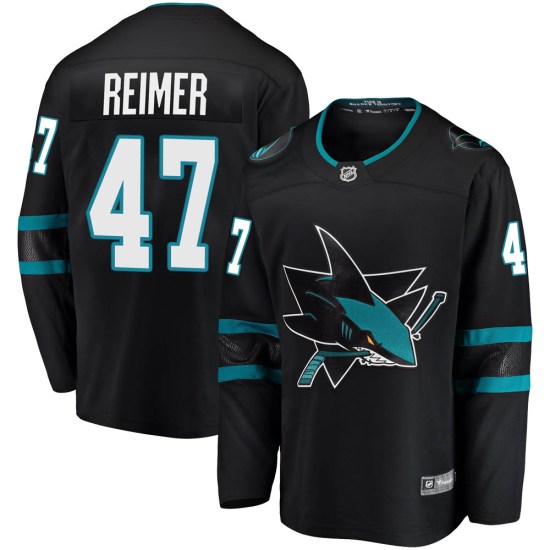 James Reimer San Jose Sharks Youth Breakaway Alternate Fanatics Branded Jersey - Black