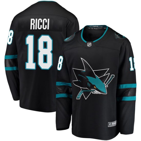 Mike Ricci San Jose Sharks Youth Breakaway Alternate Fanatics Branded Jersey - Black