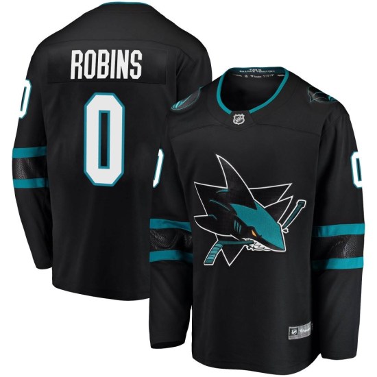 Tristen Robins San Jose Sharks Youth Breakaway Alternate Fanatics Branded Jersey - Black