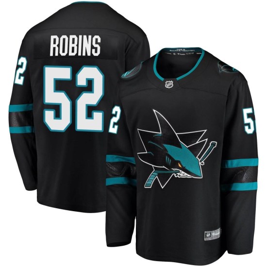 Tristen Robins San Jose Sharks Youth Breakaway Alternate Fanatics Branded Jersey - Black