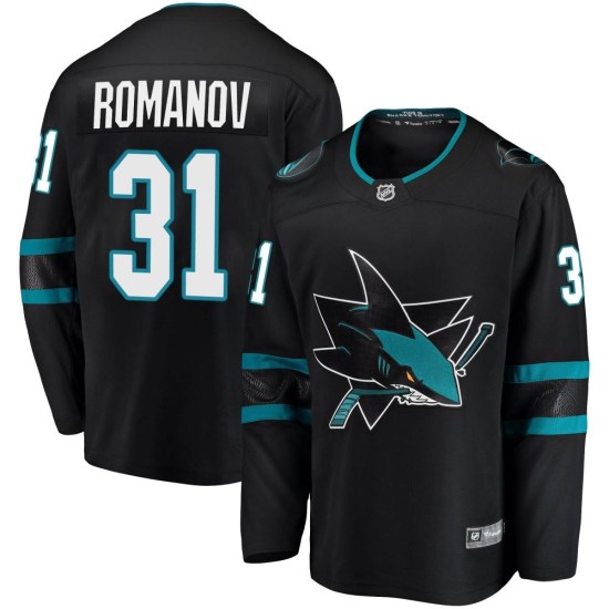 Georgi Romanov San Jose Sharks Youth Breakaway Alternate Fanatics Branded Jersey - Black