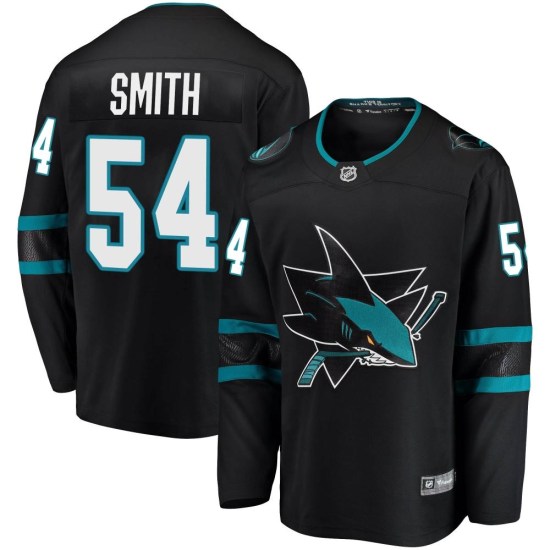 Givani Smith San Jose Sharks Youth Breakaway Alternate Fanatics Branded Jersey - Black