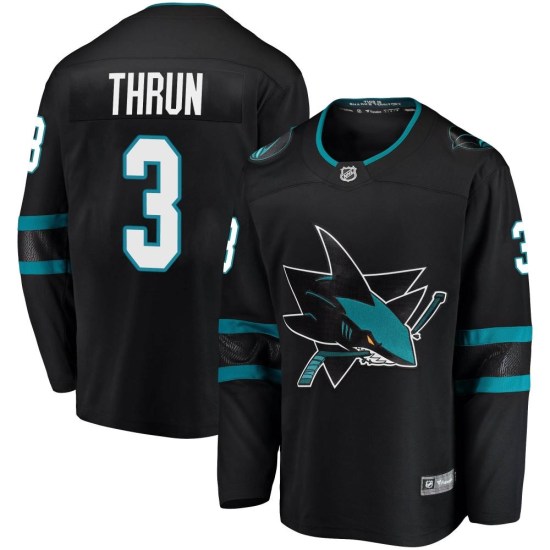 Henry Thrun San Jose Sharks Youth Breakaway Alternate Fanatics Branded Jersey - Black