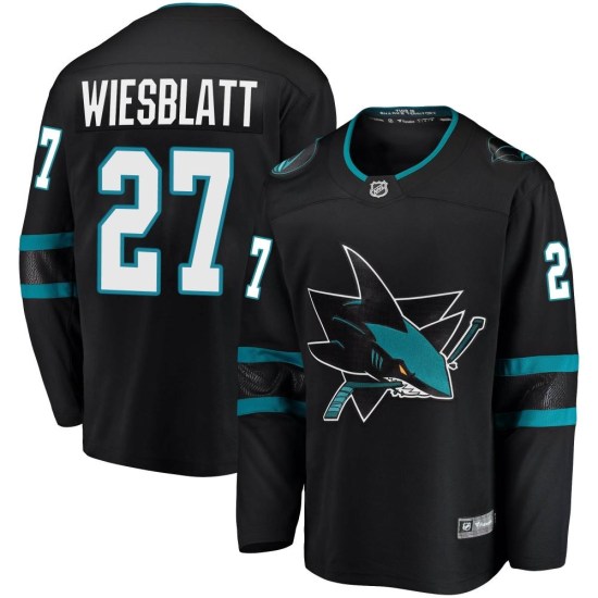 Ozzy Wiesblatt San Jose Sharks Youth Breakaway Alternate Fanatics Branded Jersey - Black