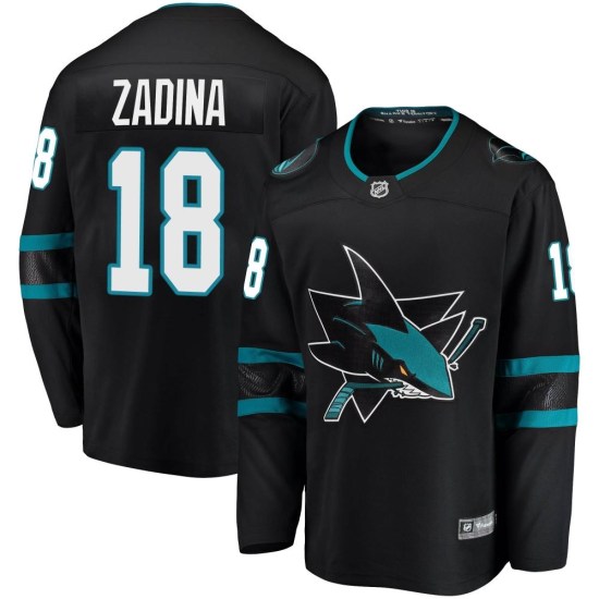 Filip Zadina San Jose Sharks Youth Breakaway Alternate Fanatics Branded Jersey - Black