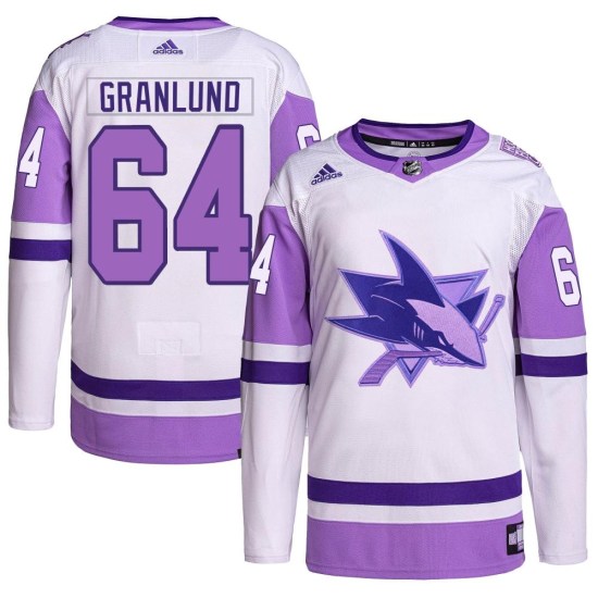 Mikael Granlund San Jose Sharks Authentic Hockey Fights Cancer Primegreen Adidas Jersey - White/Purple