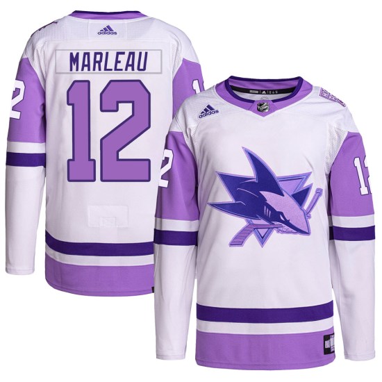 Patrick Marleau San Jose Sharks Authentic Hockey Fights Cancer Primegreen Adidas Jersey - White/Purple