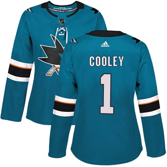 Devin Cooley San Jose Sharks Women's Authentic Home Adidas Jersey - Teal