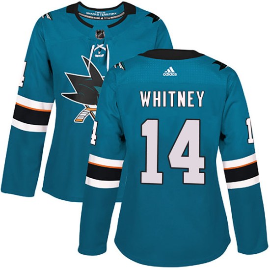 Ray Whitney San Jose Sharks Women's Authentic Home Adidas Jersey - Teal