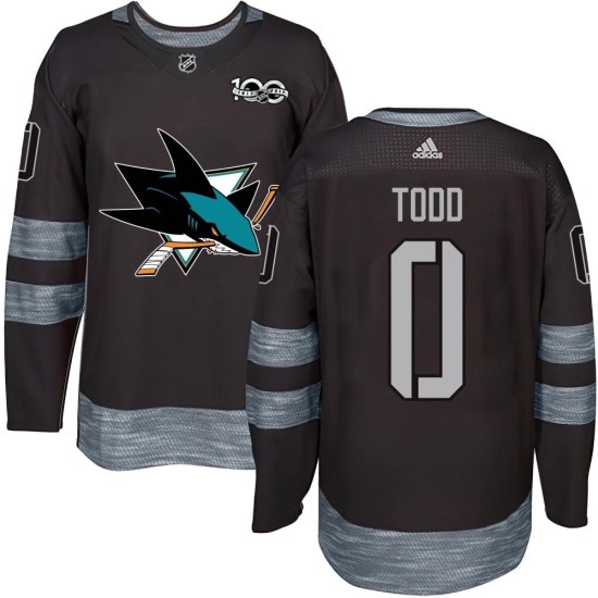 Nathan Todd San Jose Sharks Authentic 1917-2017 100th Anniversary Jersey - Black