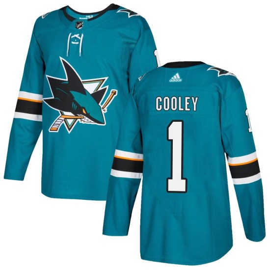 Devin Cooley San Jose Sharks Youth Authentic Home Adidas Jersey - Teal
