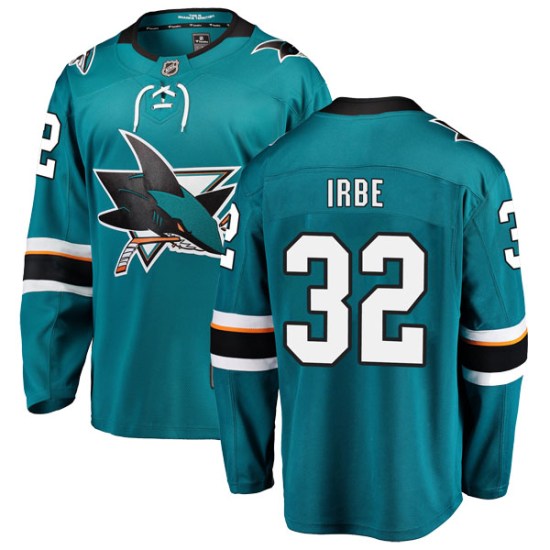 Arturs Irbe San Jose Sharks Breakaway Home Fanatics Branded Jersey - Teal