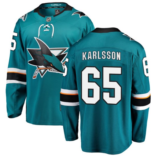 Erik Karlsson San Jose Sharks Breakaway Home Fanatics Branded Jersey - Teal
