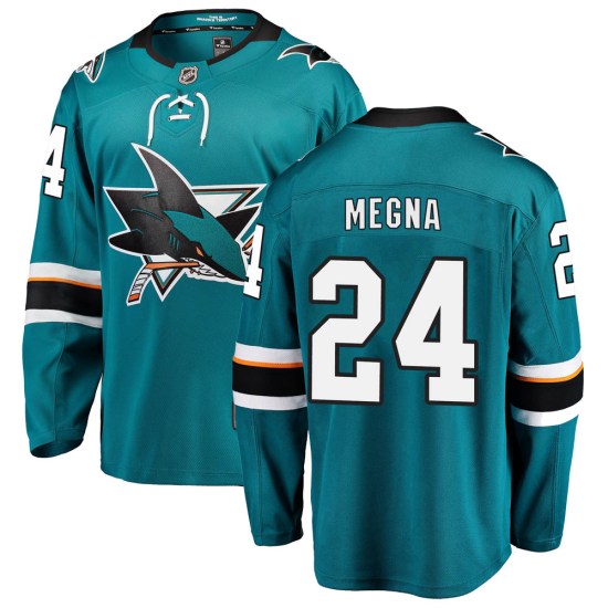 Jaycob Megna San Jose Sharks Breakaway Home Fanatics Branded Jersey - Teal