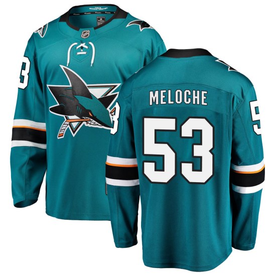 Nicolas Meloche San Jose Sharks Breakaway Home Fanatics Branded Jersey - Teal