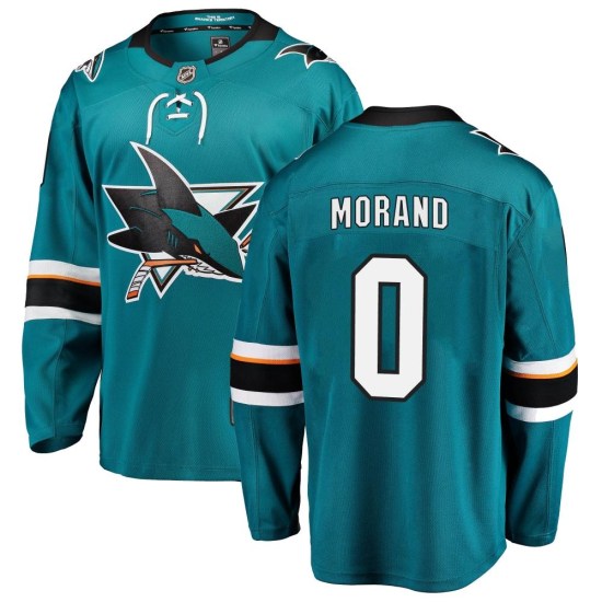 Antoine Morand San Jose Sharks Breakaway Home Fanatics Branded Jersey - Teal