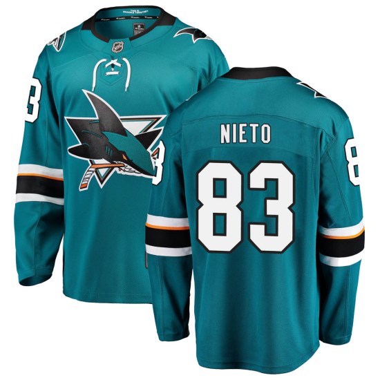 Matt Nieto San Jose Sharks Breakaway Home Fanatics Branded Jersey - Teal
