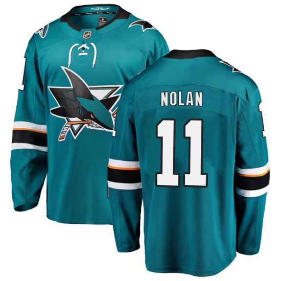 Owen Nolan San Jose Sharks Breakaway Home Fanatics Branded Jersey - Teal