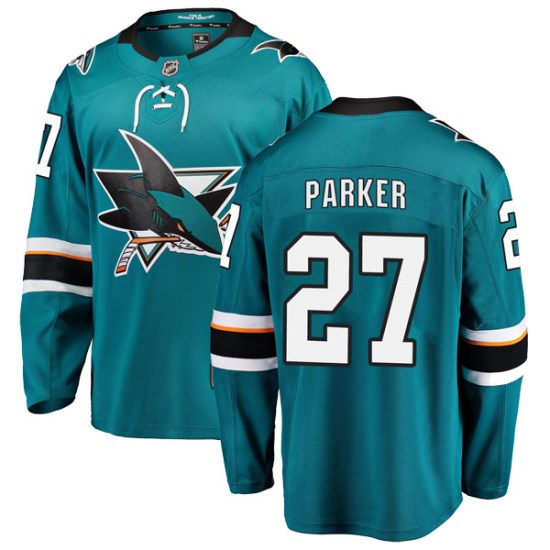 Scott Parker San Jose Sharks Breakaway Home Fanatics Branded Jersey - Teal