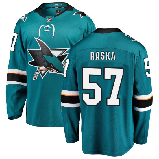 Adam Raska San Jose Sharks Breakaway Home Fanatics Branded Jersey - Teal