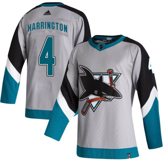 Scott Harrington San Jose Sharks Youth Authentic 2020/21 Reverse Retro Adidas Jersey - Gray