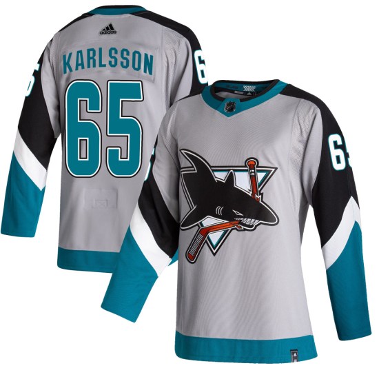 Erik Karlsson San Jose Sharks Youth Authentic 2020/21 Reverse Retro Adidas Jersey - Gray