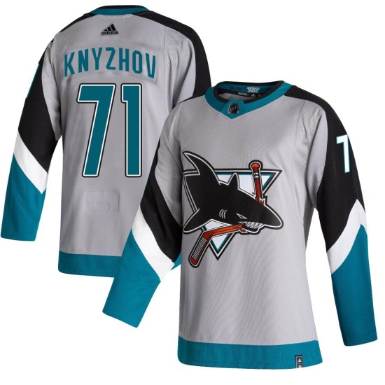 Nikolai Knyzhov San Jose Sharks Youth Authentic 2020/21 Reverse Retro Adidas Jersey - Gray